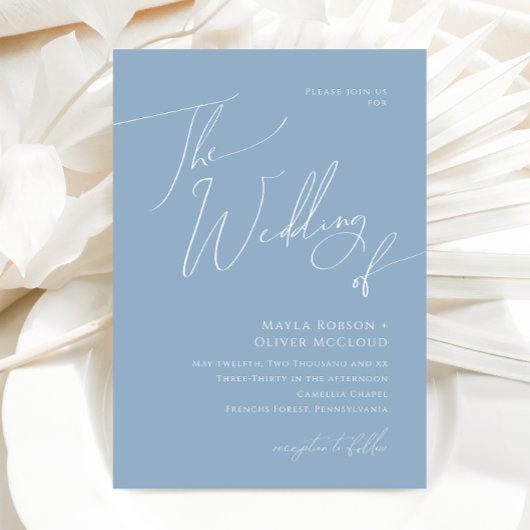 Whimsical Script | Dusty Blue the Wedding of Kaart