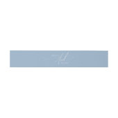Whimsical Script | Dusty Blue Uitnodigingen Wikkel (Vlak)