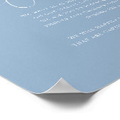 Whimsical Script | Dusty Blue Unplugged Ceremony Poster (Hoek)
