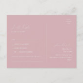 Whimsical Script | Dusty Roos Song Request RSVP Briefkaart (Achterkant)