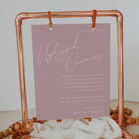 Whimsical Script | Dusty Roos Unplugged Ceremony Poster