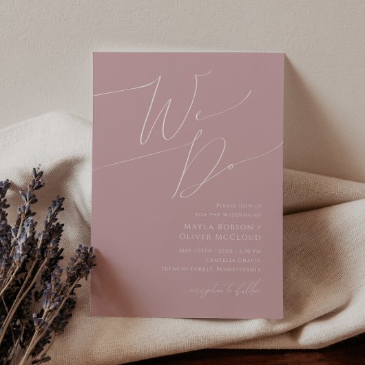 Whimsical Script | Dusty Roos we wedden Kaart