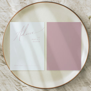 Whimsical Script   Dusty Roos Wedding Advieskaart