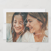 Whimsical Script Faded Photo Matron of Honor Kaart (Voorkant)
