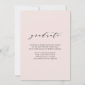 Whimsical Script Glitter Afstudeerklas 2026 Aankondiging (Achterkant)