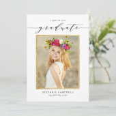 Whimsical Script Glitter Afstudeerklasse 2025 Aankondiging (Staand voorkant)