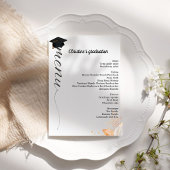 Whimsical script Graduation party diner menu