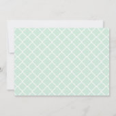 Whimsical Script Mint Green First Heilige Communie Bedankkaart (Achterkant)