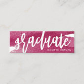 whimsical script penseelstreek afstuderen Name Kaa Mini Visitekaartje (Voorkant)