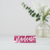 whimsical script penseelstreek afstuderen Name Kaa Mini Visitekaartje (Staand voorkant)