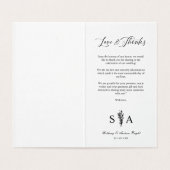 Whimsical Script Photo Romantic Botanical Branches (Inside Unfolded)