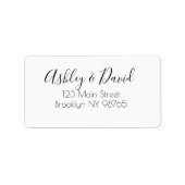 Whimsical Script Return Address Label (Voorkant)