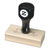 Whimsical Script Return Address Rubber Stamp Rubberstempel (Stempel)
