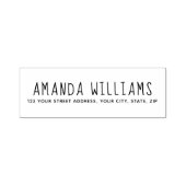 Whimsical script return address zelfinktende stempel (Design)
