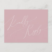 Whimsical Script | Roos Menu Keuze RSVP-Briefkaart (Voorkant)