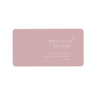 Whimsical Script Roos Wedding RSVP Return Address Etiket