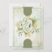 Whimsical Script | Sage Green Casual Wedding Kaart (Achterkant)