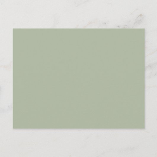 Whimsical Script | Sage Green Table Hartelijk dank Briefkaart (Achterkant)