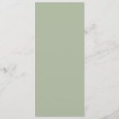 Whimsical Script | Sage Green Wedding Dinner Menu (Achterkant)