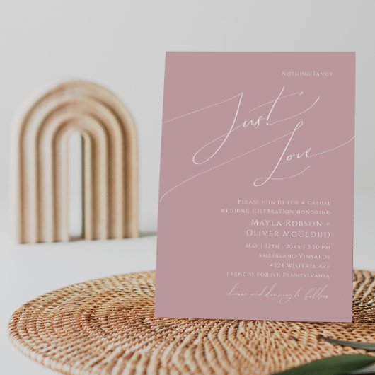 Whimsical Script | Stusty Roos Just Love Wedding Kaart
