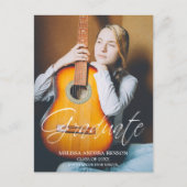 Whimsical Script Typography Afstuderen High School Briefkaart (Voorkant)