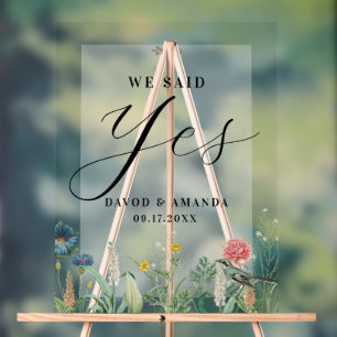 Whimsical Secret Garden Wildflower Lijst Acryl Bord