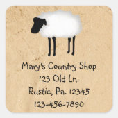Whimsical Sheep Business Sticker (Voorkant)