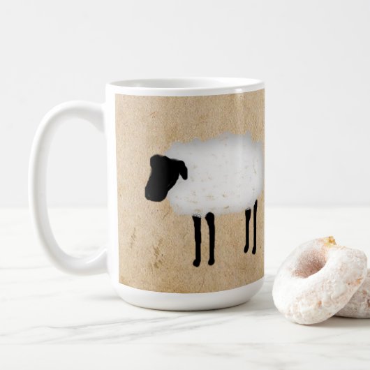 Whimsical Sheep Koffiemok (Met donut)