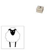 Whimsical Sheep Rubber Stamp Rubberstempel (Gestempeld)