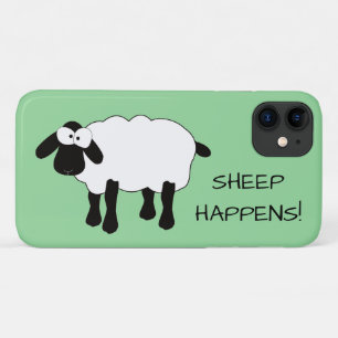 Whimsical Sheep "Sheep Happens" iPhone 11 Hoesje
