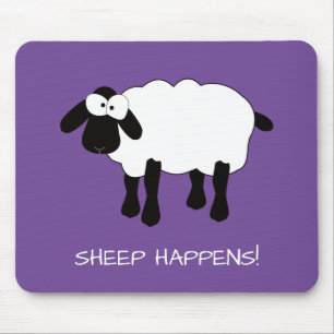 Whimsical Sheep "Sheep Happens" Muismat