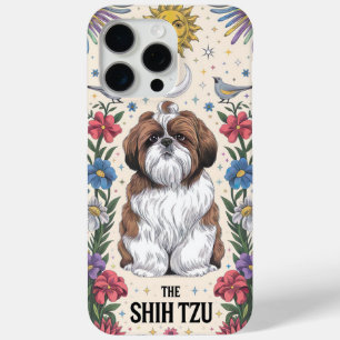 Whimsical Shih Tzu met hemelse en bloemige details iPhone 15 Pro Max Hoesje