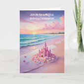 Whimsical Shoreline Castle" invitation (Devant)