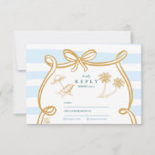 Whimsical Shoreline Wedding RSVP Kaartje (Voorkant)