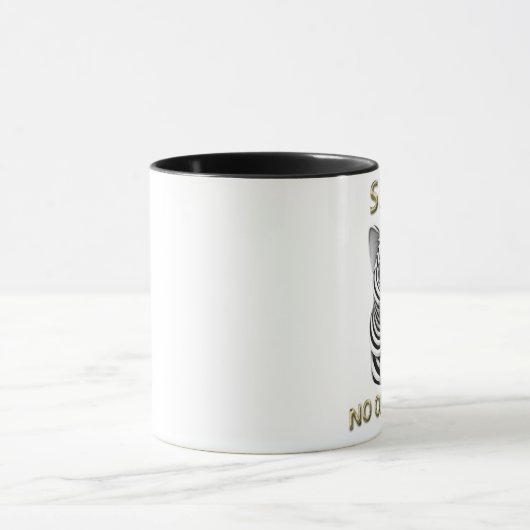 Whimsical Silence Zebra-Striped Cats Speelse Gag Mok (Midden)