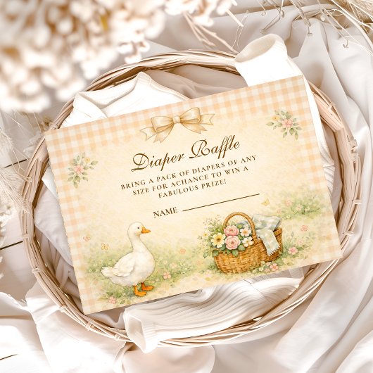 Whimsical Silly Goose Spring Diapper Raffle Informatiekaartje