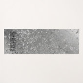 Whimsical Silver Stars Glitter gepersonaliseerd Yogamat (Voorkant (horizontaal))