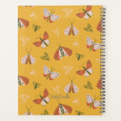 Whimsical Sinaasappel Ecru motten gepersonaliseerd Planner (Achterkant)