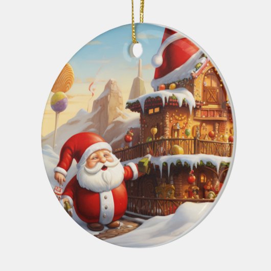Whimsical Sinterklaas 4 Keramisch Ornament (Links)