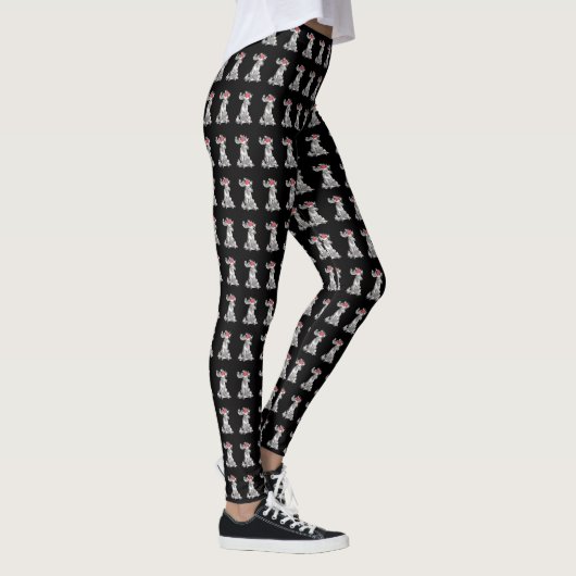 Whimsical Sitting kerstbull Moose Gifts Leggings (Rechts)