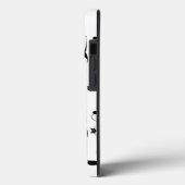 Whimsical Skinny Black Cat Patroon Case-Mate iPhone Case (Achterkant / Links)