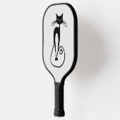 Whimsical Skinny Black Cat Pickleball Paddle (Links)