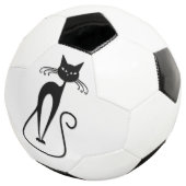 Whimsical Skinny Black Cat Voetbal (Drie kwart)