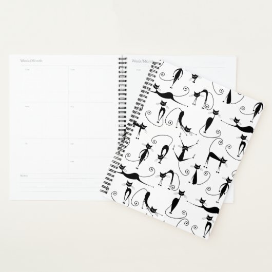 Whimsical Skinny Motif de chat noir (Devant avec enveloppe)