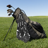 Whimsical Skinny wit kattenpatroon Golfhanddoek (Groen)
