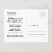 Whimsical slaat de datum op aankondigingskaart (Achterkant)