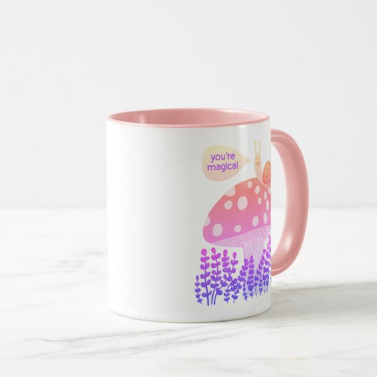 Whimsical Slak op Magical Mushroom CUSTOM Mok (Voorkant rechts)