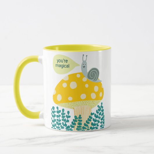 Whimsical Slak op Magical Mushroom CUSTOM Mok (Links)