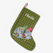 Whimsical Slaping Gnomes Personalized Kleine Kerstsok (Voorkant (Hangend))