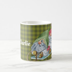 Whimsical Slaping Gnomes Personalized Koffiemok